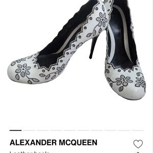 Alexander McQueen White and Black Heels